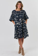 Load image into Gallery viewer, Naturals by O&J Midi Dress Eclipse colour front shot