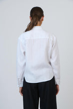 Load image into Gallery viewer, Naturals by O&J Relaxed Linen Top - White colour back shot