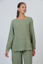 Load image into Gallery viewer, Naturals by O&J Relaxed Long-Sleeve Top Oregano colour front shot