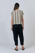 Load image into Gallery viewer, Naturals by O&J Short Sleeve Button Up Shirt Chevron colour back shot
