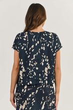 Load image into Gallery viewer, Naturals by O&J Short Sleeve Button Up Shirt Universe colour back shot