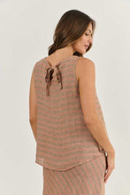 Load image into Gallery viewer, Naturals by O&J Sleeveless Linen Top Brick colour back shot