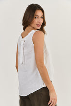 Load image into Gallery viewer, Naturals by O&J Sleeveless Linen Top White colour side shot