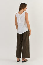 Load image into Gallery viewer, Naturals by O&J Sleeveless Linen Top White colour back shot