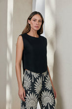 Load image into Gallery viewer, Naturals by O&J Sleeveless Roundneck Top Black colour front shot