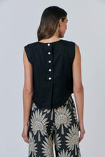 Load image into Gallery viewer, Naturals by O&J Sleeveless Roundneck Top Black colour back shot