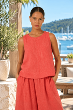 Load image into Gallery viewer, Naturals by O&J Sleeveless Top Sunset Strip colour front shot