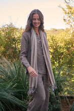 Load image into Gallery viewer, Naturals by O&J Striped Scarf side shot