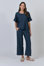 Load image into Gallery viewer, Naturals by O&J Wide Leg Pants Poseidon colour front shot