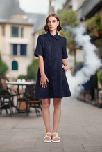 Load image into Gallery viewer, Neris - Ric Rac Dress - Ink colour front shot