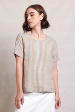 Load image into Gallery viewer, Neris - Simplici Tee - Mineral Stripe colour front shot