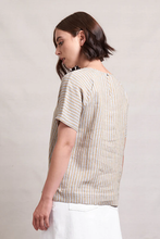 Load image into Gallery viewer, Neris - Simplici Tee - Mineral Stripe colour back shot