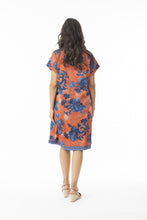 Load image into Gallery viewer, Orientique Arashi Reversible Short Sleeve Dress Printed colour back shot