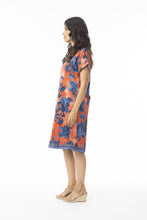 Load image into Gallery viewer, Orientique Arashi Reversible Short Sleeve Dress Printed colour side shot