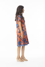 Load image into Gallery viewer, Orientique Arashi Reversible Short Sleeve Dress Printed colour side shot