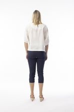 Load image into Gallery viewer, Orientique Bangalene Capri Pant Navy colour back shot