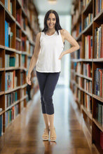 Load image into Gallery viewer, Orientique Bangalene Capri Pants Navy front shot