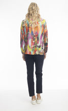 Load image into Gallery viewer, Orientique Digital Occasion Button Through Blouse Mix Color Back View