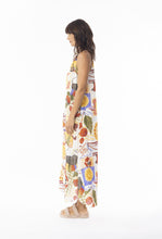 Load image into Gallery viewer, Orientique Felicia Round Neckline Sleeveless Dress Printed colour side shot