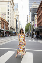 Load image into Gallery viewer, Orientique Felicia Round Neckline Sleeveless Dress Printed colour front shot
