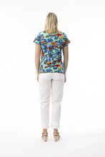 Load image into Gallery viewer, Orientique Crew T-Shirt Floral colour back shot