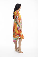 Load image into Gallery viewer, Orientique Kiwayu Collared Maxi Buttonthrough Dress Printed colour side shot