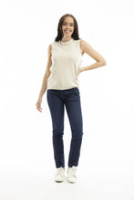 Load image into Gallery viewer, Orientique Knit Vest Knit-IN 2/30S Natural Melange colour front shot