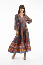 Load image into Gallery viewer, Orientique Pantanal Maxi Dress Printed colour front shot
