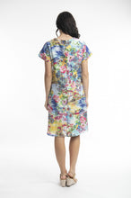 Load image into Gallery viewer, Orientique Parnera Short Sleeve Reversible Shift Dress printed colour back shot