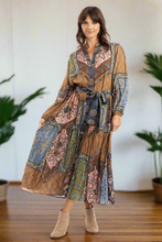 Load image into Gallery viewer, Orientique Rio Branco Buttonthrough Dress Printed colour front shot