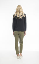 Load image into Gallery viewer, Orientique Solid Cord Jeggings Olive Colour Back View