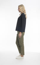 Load image into Gallery viewer, Orientique Solid Cord Jeggings Olive Colour Right Side View