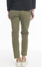 Load image into Gallery viewer, Orientique Solid Cord Jeggings Olive back closed up