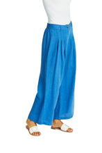 Load image into Gallery viewer, Ping Pong - Amal Linen Palazzo Pant in Ivy colour in side shot