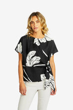 Load image into Gallery viewer, Ping Pong - Atlas Knot Front Top in Black/Ivory colour front shot