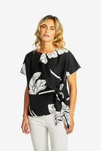 Load image into Gallery viewer, Ping Pong - Atlas Knot Front Top in Black/Ivory colour front shot
