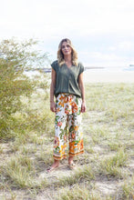 Load image into Gallery viewer, Ping Pong - Helen V-Neck Slinky Top in Khaki colour front shot