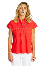 Load image into Gallery viewer, Ping Pong - Leah Cargo Shirt - Poppy colour front shot