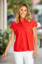 Load image into Gallery viewer, Ping Pong - Leah Cargo Shirt - Poppy colour front shot