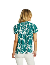 Load image into Gallery viewer, Ping Pong Mono Leaf Pintuck Top back shot