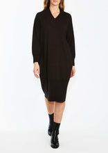 Load image into Gallery viewer, Ping Pong - Cocoon Dress Coffee Bean Color Front View