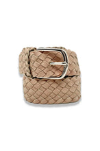 Load image into Gallery viewer, Carolina Soft Leather Plaited Jeans Belt - Nude Color