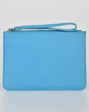 Load image into Gallery viewer, Queens Leather Pouch in Sky colour