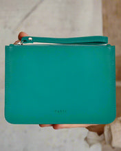 Load image into Gallery viewer, Queens Leather Pouch in Turquoise colour