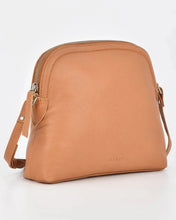 Load image into Gallery viewer, Sabine Leather Crossbody Bag in Tan colour side shot