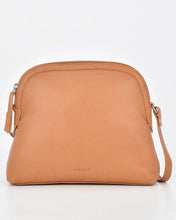 Load image into Gallery viewer, Sabine Leather Crossbody Bag in Tan colour front shot