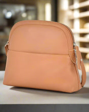 Load image into Gallery viewer, Sabine Leather Crossbody Bag in Tan colour side shot