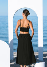 Load image into Gallery viewer, Salt Bandeau Top Black Color Back View
