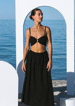 Load image into Gallery viewer, Salt Bandeau Top Black Color Front View