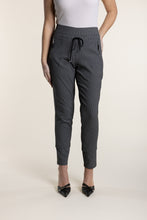 Load image into Gallery viewer, Two-T's Check Ponte Panelled Pant Closed up front view
